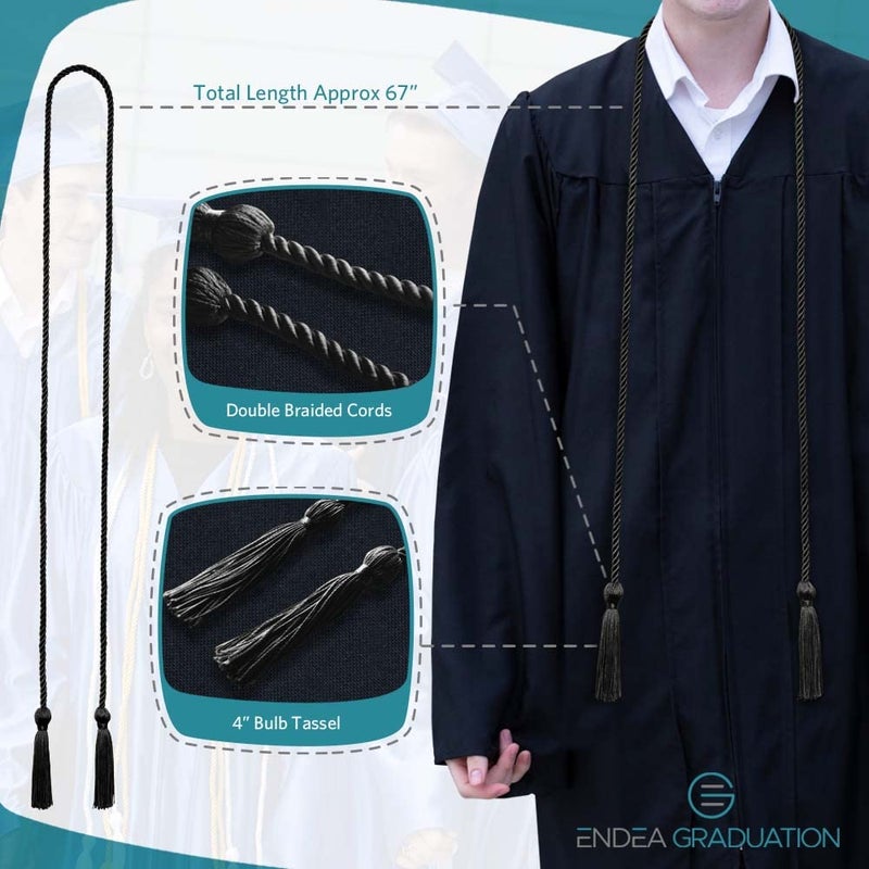 Endea Graduation Single Honor Cord (Black) - Image 3
